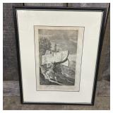 Framed Engraving Titled "The Gates Of Gaza" Illust