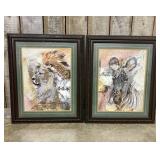 "Afrique III" (Zebra) And "Jungle Song" (Lion) By