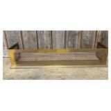 Antique English Pierced Brass Fireplace Fender  -