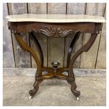 Antique Victorian Rococo Revival Turtle Top Parlor