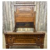 Antique Eastlake Victorian Style Bedstead; Walnut