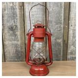 Vintage Red 'Jupiter' Brand Kerosene Lantern 6'X16