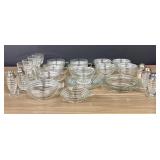 Large Collection of Vintage Anchor Hocking Manhatt