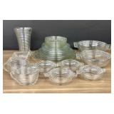 Large Collection of Vintage Anchor Hocking Manhatt