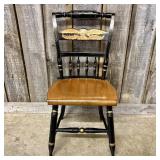 Excellent L. Hitchcock Eagle Back Maple Seat Side