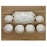 Vintage  Hand-Painted Nippon Porcelain Relish Set,