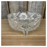 Vintage American Brilliant Cut Glass Crystal Foote