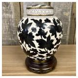 Antique Chinese Cloisonne Style Ginger Jar On Base