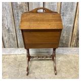Vintage Martha Washington Style Wooden Sewing Cabi
