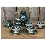 Antique Bavarian Alka Kunst Porcelain Tea Set 8"X8