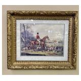 Gilt Framed Art Print Depicting a Classic English