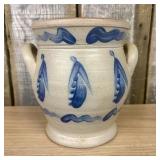 1993 Rowe Pottery Cobalt Decorated Stoneware Crock
