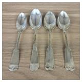 Four Sterling Silver Monogrammed Spoons, 97g  -  6