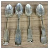 Four Sterling Silver Monogrammed Spoons, 75g  -  6