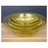 C. 1930's Federal Glass Nesting Mixing Bowls In Th