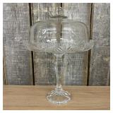 Large Glass Pedestal Cake Stand With Dome Cover 12