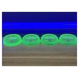 Vintage Hazel Atlas Uranium Glass Furniture Coaste