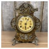 New Haven Tyndall Model Antique Mantel Clock 5"X8"
