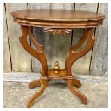 Antique Mahogany Tea Table  -  17"x27"x29"