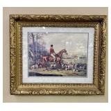 Gilt Framed Art Print Depicting a Classic English