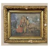 Gilt Framed Print Depicting a Pastoral Scene with