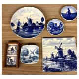 Collection of Vintage Delft Blue (Delft Blauw) Pot