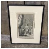 Framed Engraving Titled 'David's Repentance' Illus
