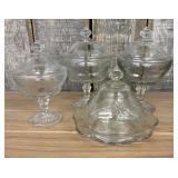 Indiana Glass Company Bethlehem Star Pattern Pedes