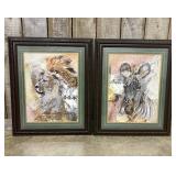 'Afrique III' (Zebra) And 'Jungle Song' (Lion) By