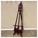 Antique Magnificent Carved Mahogany Floor Easel in