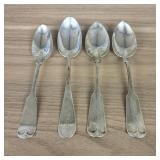 Four Sterling Silver Monogrammed Spoons, 97g  -  6