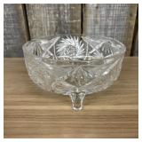 Vintage American Brilliant Cut Glass Crystal Foote