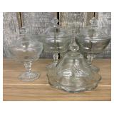 Indiana Glass Company Bethlehem Star Pattern Pedes