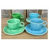 Four Sets of Fiesta Dinnerware Teacups and Saucers
