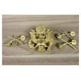 4 Military Pins Including United States Army Offic