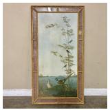 Large, Vertically Oriented Chinoiserie Wall Panel