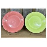 Two Contemporary Fiesta Plates in the Vibrant, Con