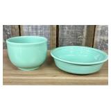 Two Pieces of Fiesta Dinnerware in the retired gla