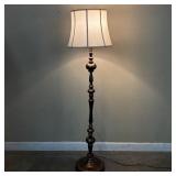 Metal Floor Lamp In Bronze Design - 16"x62"