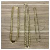 Trio of "Gold" Necklaces - 20"