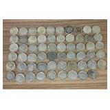 Fifty Nine (59) Silver Roosevelt Dimes - (App. 1")