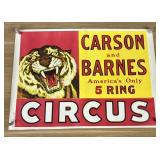 Vintage Carson & Barnes Circus advertising poster,
