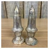 Weighted Sterling Salt and Pepper Shakers - 2"x5"