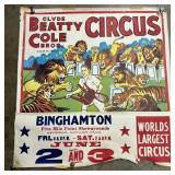 Vintage Clyde Beatty-Cole Bros. Circus "Date Sheet