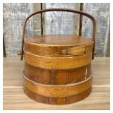 Primitive Style Antique Or Vintage Wooden Firkin -
