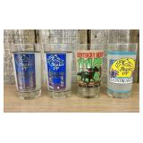 Vintage (4) Horse Racing Souvenir Glasses from 198