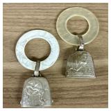Antique Sterling Silver Baby Rattles and Teething