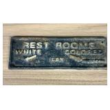 Cast Iron Historical Segregation Sign from the Lou
