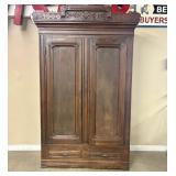 Antique Eastlake Victorian Walnut "Knockdown" Armo