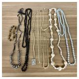 Large Lot Of Vintage And Antique Necklaces Includi